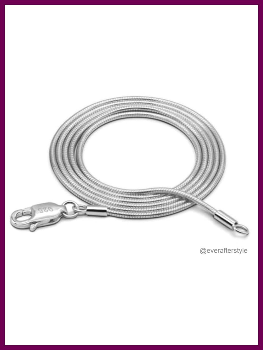 925 Sterling Silver Snake Chain Necklace 1.2MM Solid Italian Choker